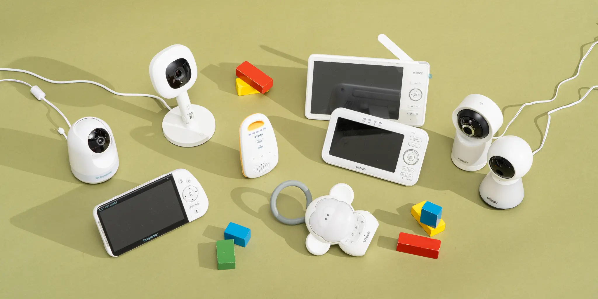 Baby monitor on a crib